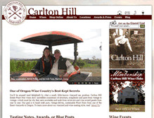 Tablet Screenshot of carltonhillwines.com
